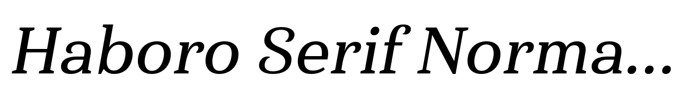 Haboro Serif Normal Demi Italic